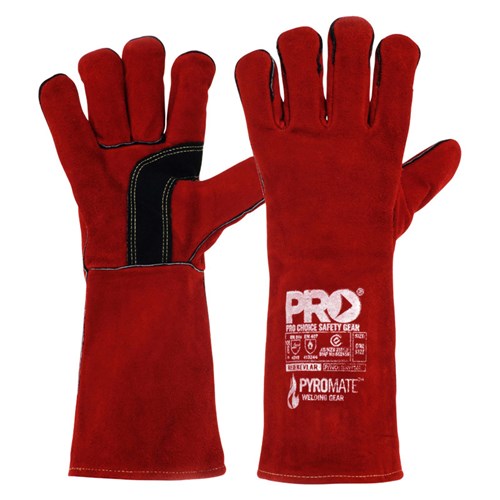 Welding Gloves - PRO CHOICE Pyromate Red Kevlar Gloves Large BRW16E