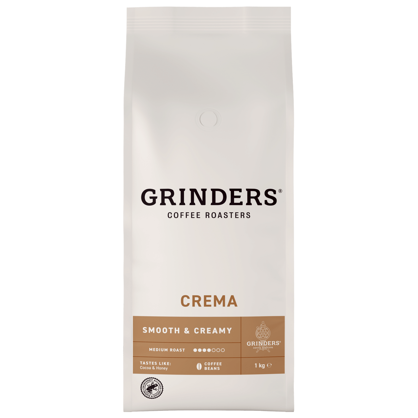 Grinders Crema Medium Roast Coffee Beans 1kg