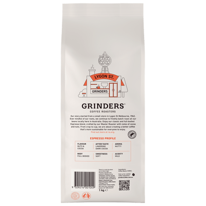 Grinders Espresso Medium Dark Roast Coffee Beans 1kg