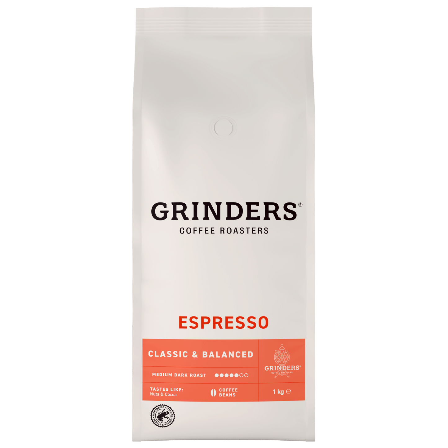 Grinders Espresso Medium Dark Roast Coffee Beans 1kg