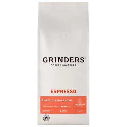 Grinders Espresso Medium Dark Roast Coffee Beans 1kg