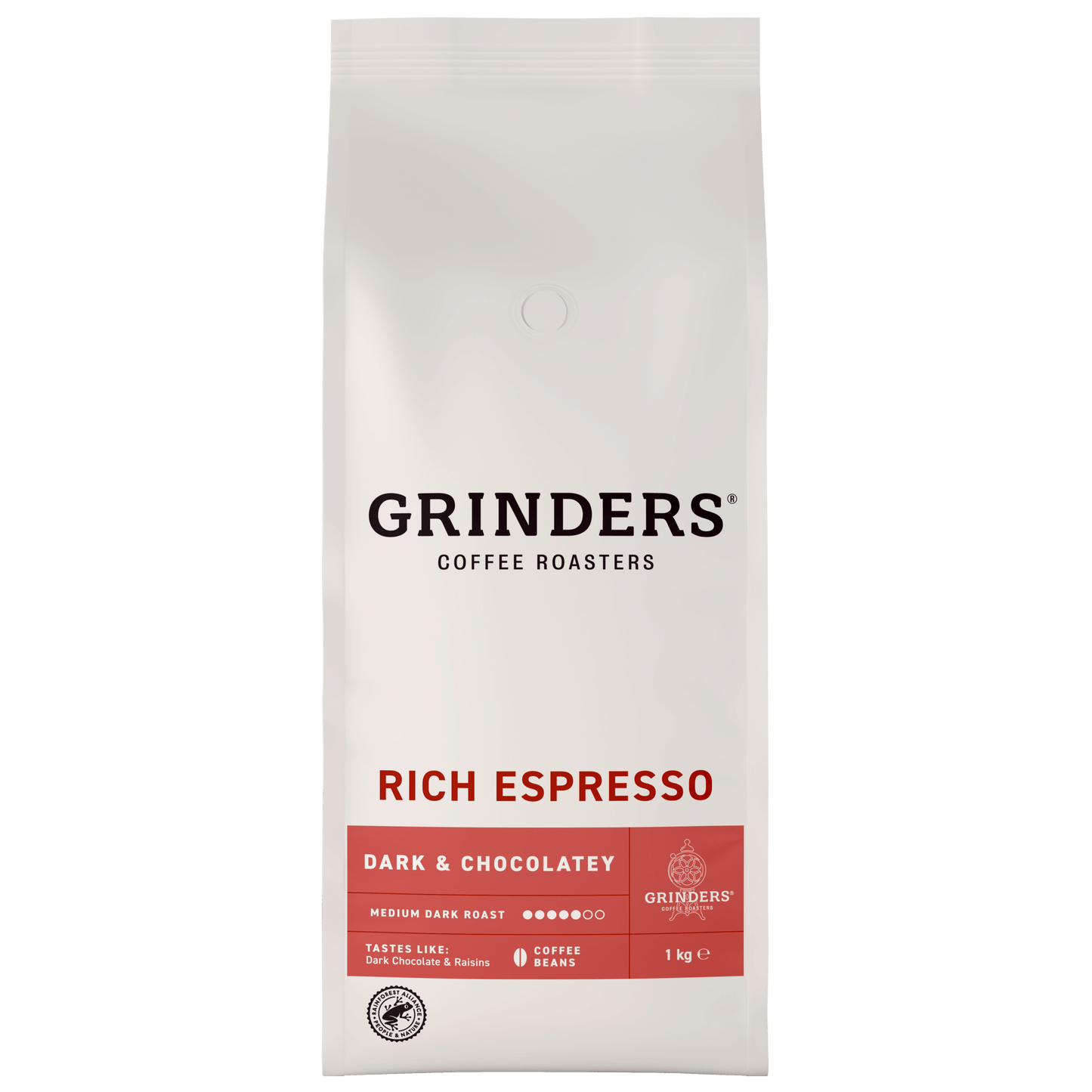 Grinders Rich Espresso Medium Dark Roast Coffee Beans 1kg