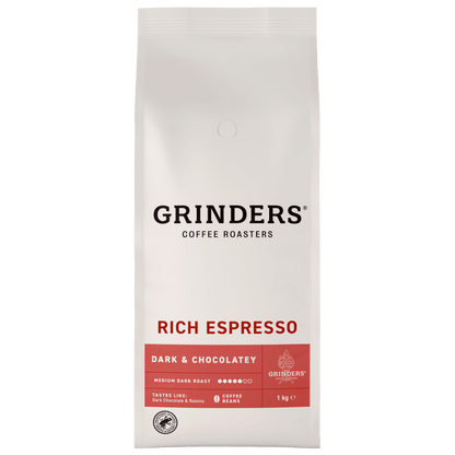 Grinders Rich Espresso Medium Dark Roast Coffee Beans 1kg