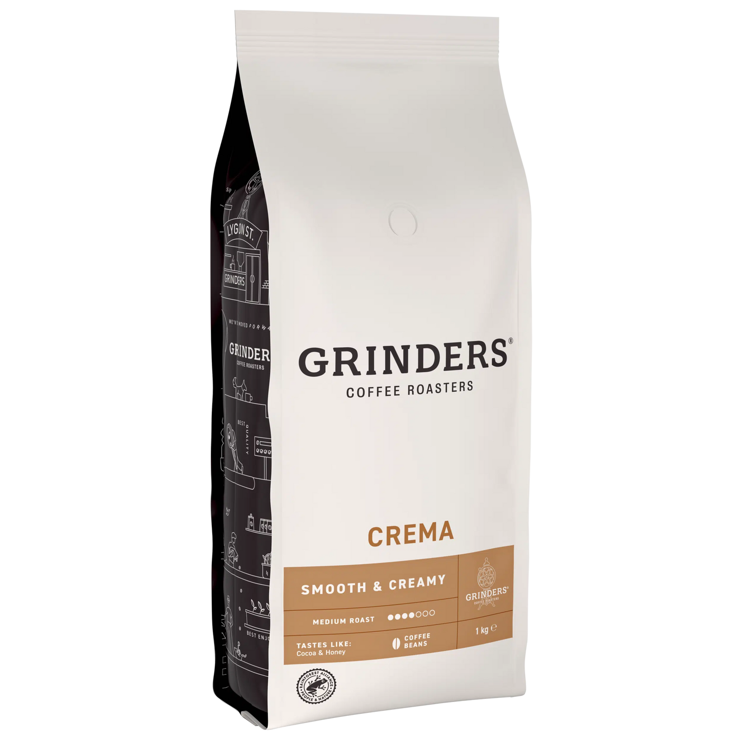 Grinders Crema Medium Roast Coffee Beans 1kg