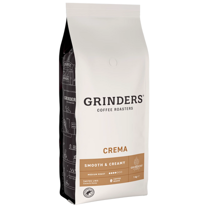 Grinders Crema Medium Roast Coffee Beans 1kg