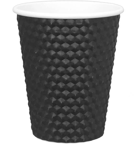 Castaway Paper Hot Cup Dimple 120z 355ml Black Carton 500