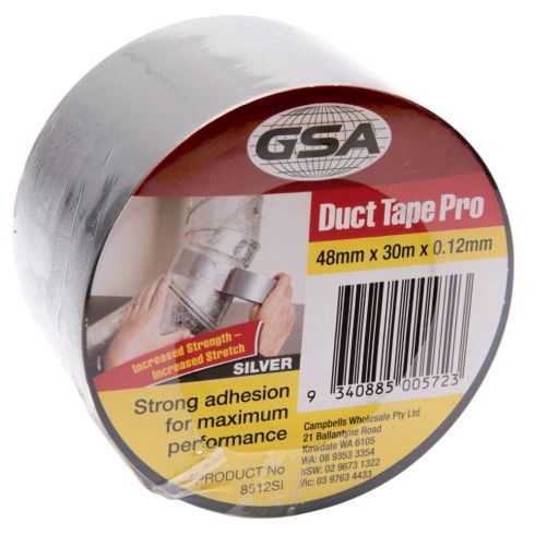 GSA DUCT TAPE PRO SILVER 0.12MM - 30MTR X 48MM