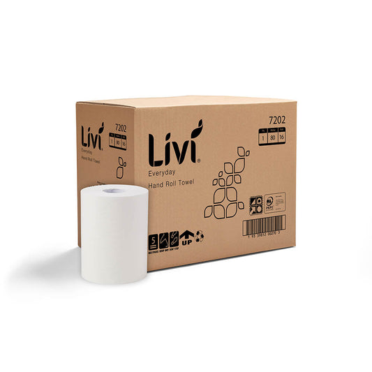 Livi Essentials Roll Towel 1Ply 80m - Carton of 16 7202