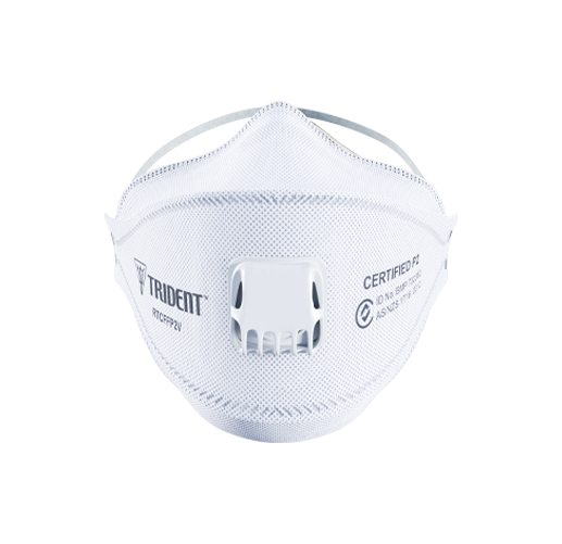 Respirator Mask P2 TRIDENT® Flat Fold Valved - Box of 20 RTCFFPV