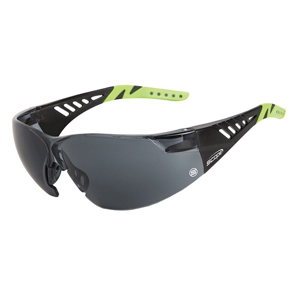 Safety Glasses Scope Biosphere Black/Lime Frame - Anti Fog Anti Scratch - Box of 10