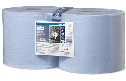 Wiping Paper Tork Heavy Duty Industrial  Blue Combi Roll 3 Ply - 2 Pack (130081)