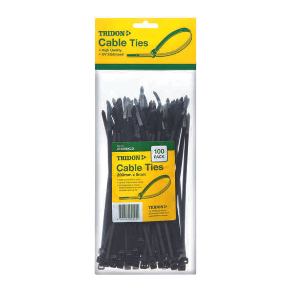 Cable Tie Tridon 200mm x 4.8mm Pack 100 CT205