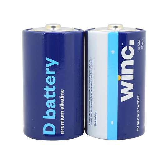 Battery D Premium Alkaline WINC Pack of 2