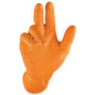 Grippaz Non-Slip Nitrile Disposable Gloves – Orange - Chemical Resistant & Touchscreen Compatible Box of 50