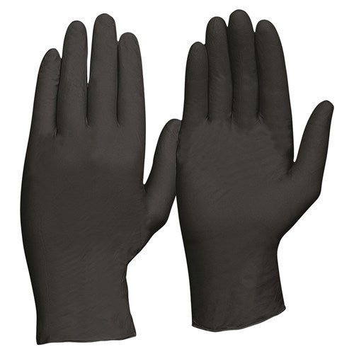Nitrile Disposable Gloves Black Powder Free Pro Choice Pack of 100