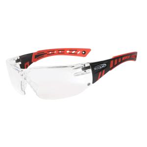 Scope Speed Safety Glasses - Black/Red Frame Anti Fog Anti Scratch - - Box of 10