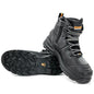 Bison XT Zip Side Lace Up Safety Boot Black XTLZBK