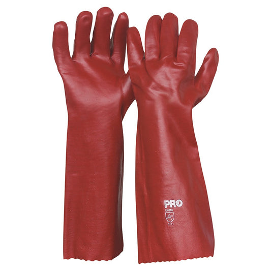 ProChoice 45cm Red PVC Gloves Large Pack of 12