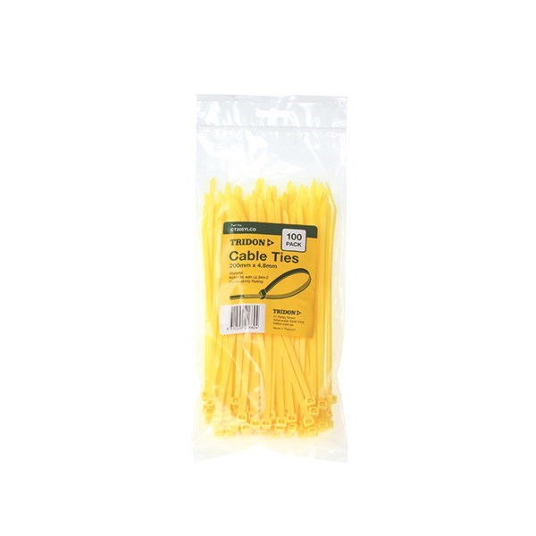 Cable Tie Tridon 200mm x 4.8mm Pack 100 CT205